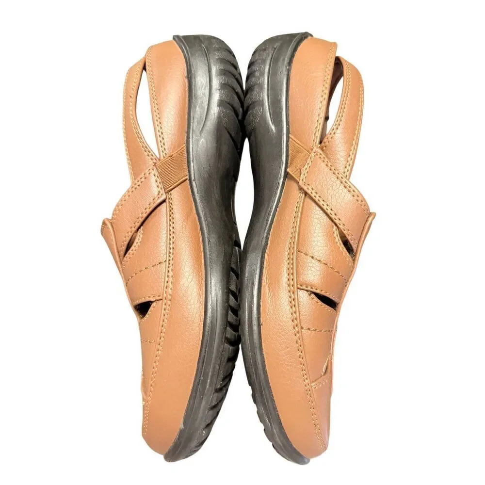 Easy Street Comfort Wave Sling Back Adjustable Flats Sx. 9.5W
